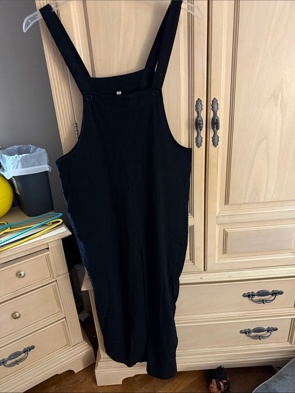 Black Overall Jumper Dress